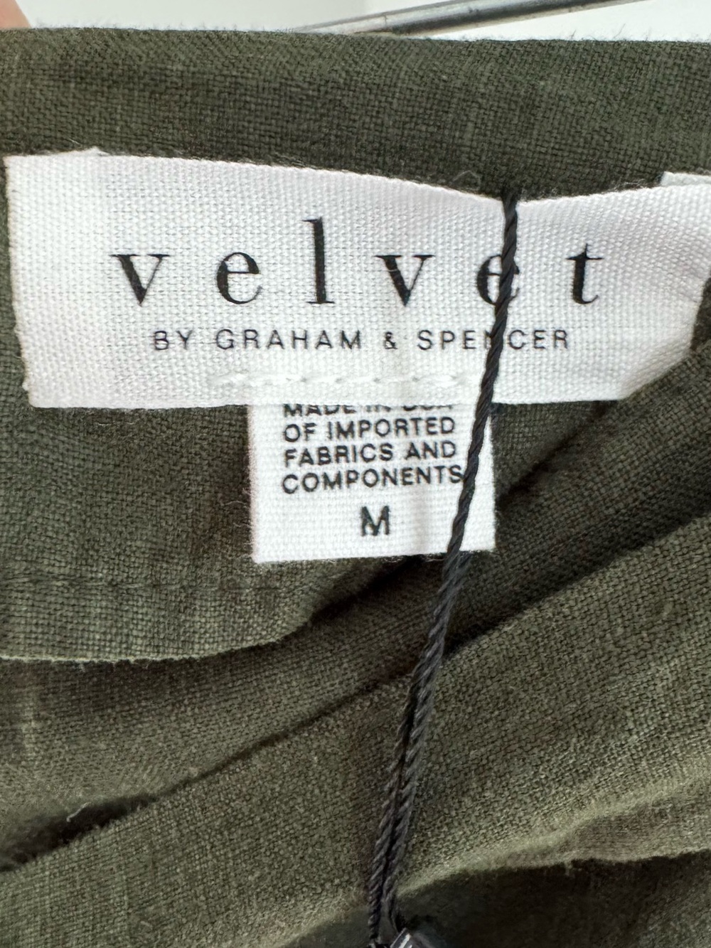 Velvet by Graham & Spencer Hunter Green Midi Wrap Linen Skirt - Picture 13 of 16